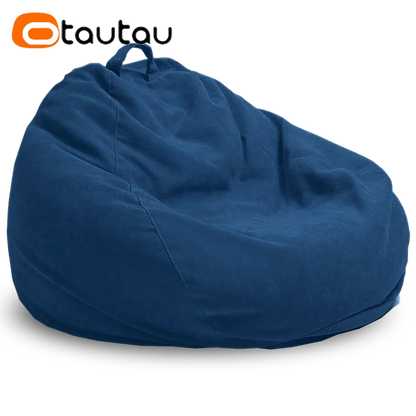 OTAUTAU Thick Waterproof Cotton Bean Bag Cover Without Filler Outdoor Pouf Chair Beanbag Puff Sofa Lounge Recliner Sac DD023
