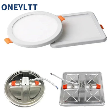 LED Panel Lights Ultra thin Ceiling Downlight 50mm to 200mm Cut Hole Adjustable Panel Light AC85-265V Indoor Lighting Lamp