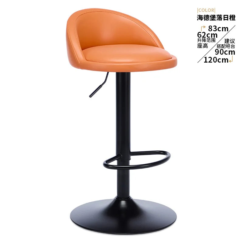 Vintage Swivel High Kitchen Island Counter Stools Chairs Velvet Padded Home Bar Stool Benches Dining Chair Bancos Para Bar