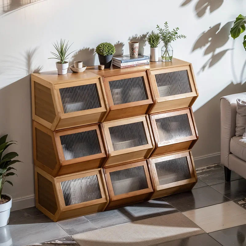 Bucket cabinet, storage cabinet, bedroom, living room, bookshelf, toys, snacks, storage and sorting cabinet can be stacked