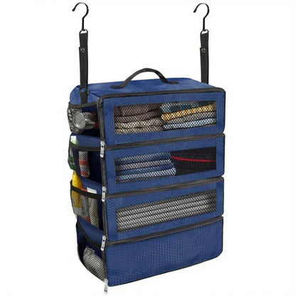 Large capacity foldable multifunctional clothing storage bag, wardrobe hanging clothing storage bag, multi-layer storage