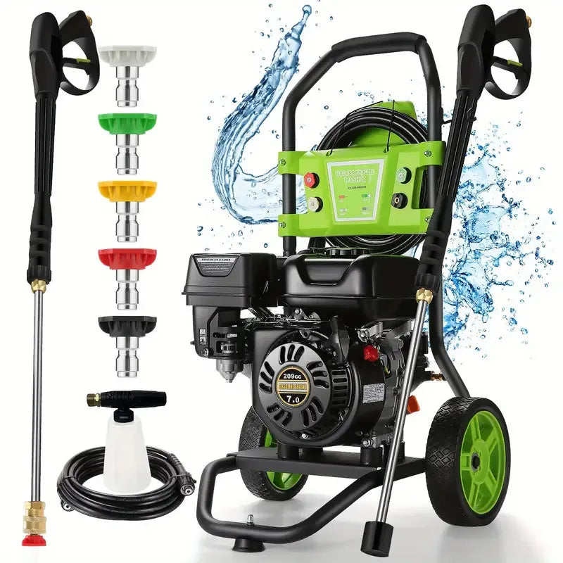 4200PSI Pressure Washer 4.0GPM 209CC Gas Power Washer 25ft Hose &4 Nozzles