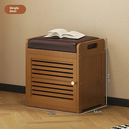 Shoe Cabinets Upholstered Soft Padded Shoe Bench Storage Seat Entryway Mudroom Ottoman Shoe Cabinet Dustproof Hidden Compartment