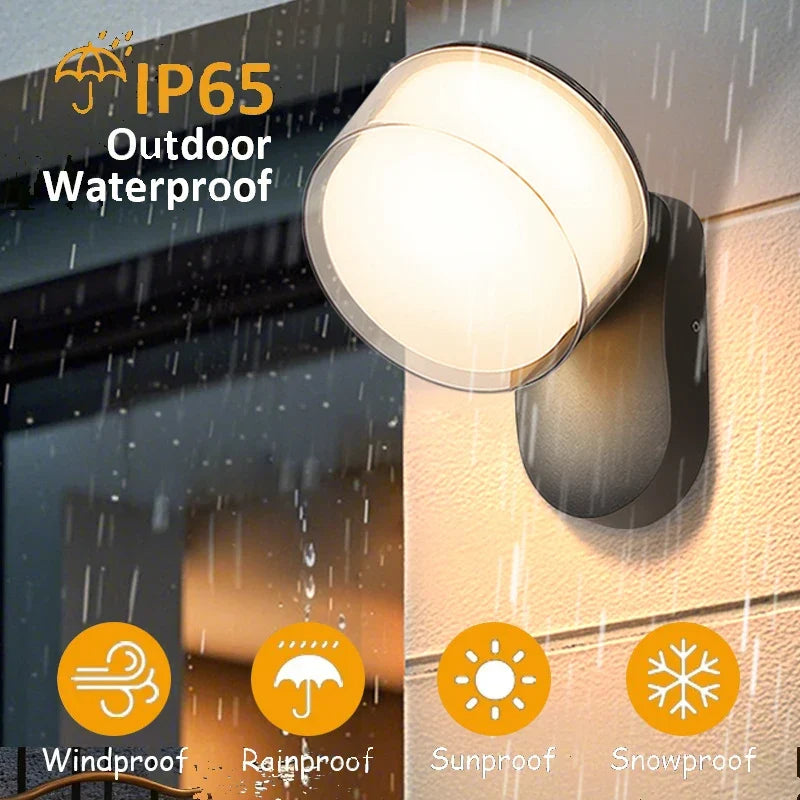Courtyard Wall Lamps with Sensor Outdoor Waterproof Wall Lamps Villa Entrance and Terrace Lighting Lamps, Outdoor Balcony Lamps