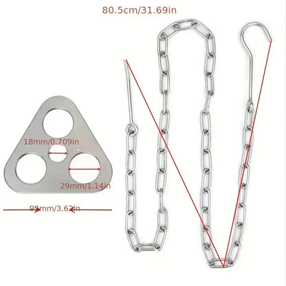 Outdoor BBQ Tripod Portable Detachable Hanging Rack Stainless Steel Camping Bonfire BBQ Pot Tripod Set