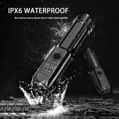 100000 Lumens Powerful LED Flashlight Rechargeable USB 18650 Waterproof Zoom Fishing Hunting Tactical Flashlight ABS Material