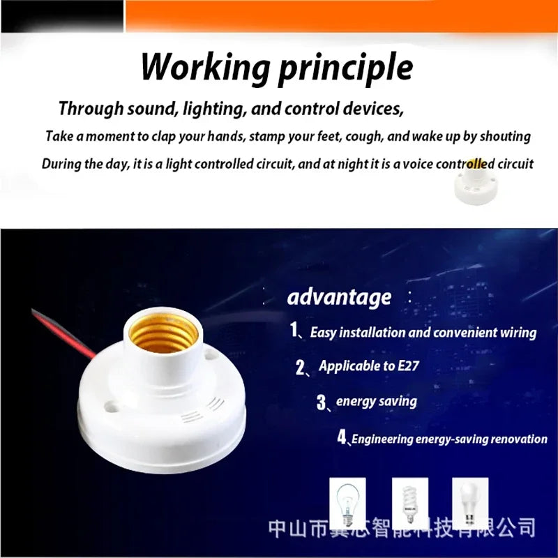 E27 Screw Cap Socket White Ceiling Light Lamp Bulb Fixing Base Stand Light Bulb Holder Lamp Socket For Home 6a