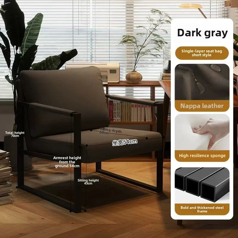 Nordic lazy sofa light luxury sales single wrought iron leisure chair balcony negotiation bedroom living room minimalist sofa