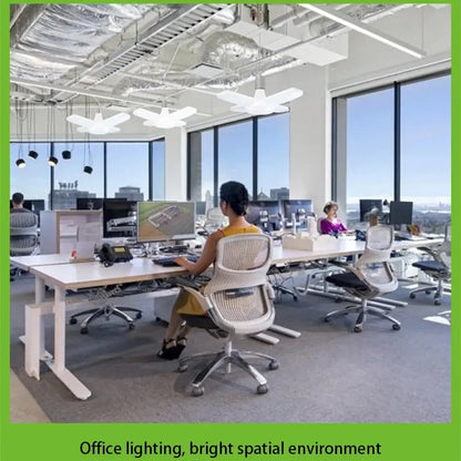 Foldable LED bulb E27 fan blade LED light AC 85-265V 28W spotlight, suitable for home ceiling, room, and garage lighting