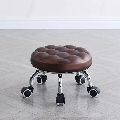 Household wheeled floor-cleaning chairs, wheeled seam sealing stools, low stools, rotating nail and pedicure round stools  스툴