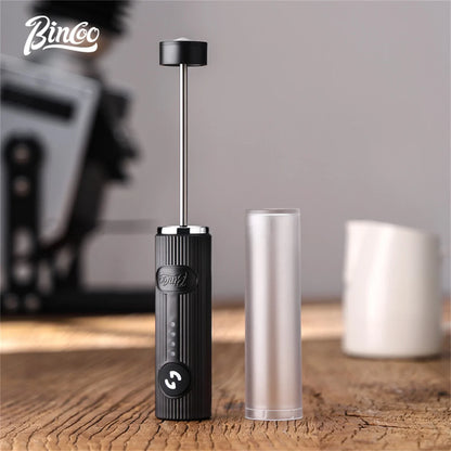 Bincoo USB Rechargeable 2-Speed Milk Frother, Handheld Foam Maker & Mini Mixer for Coffee Latte and Kitchen Cooking Tools