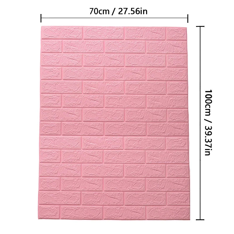 70cmx1/2/3/5/10m 3D Paper Wall Adhesive Living Room PVC Self-adhesive Panels Home Decoration Wallpapers Waterproof Wall Stickers
