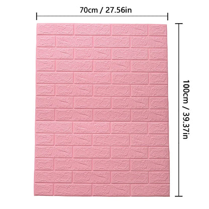 70cmx1/2/3/5/10m 3D Paper Wall Adhesive Living Room PVC Self-adhesive Panels Home Decoration Wallpapers Waterproof Wall Stickers