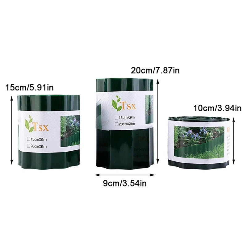 10/15/20cm Plastic Garden Grass Lawn Edge Fence Path Flexible Lawn Edging Border Outdoor Yard Garden Accessories