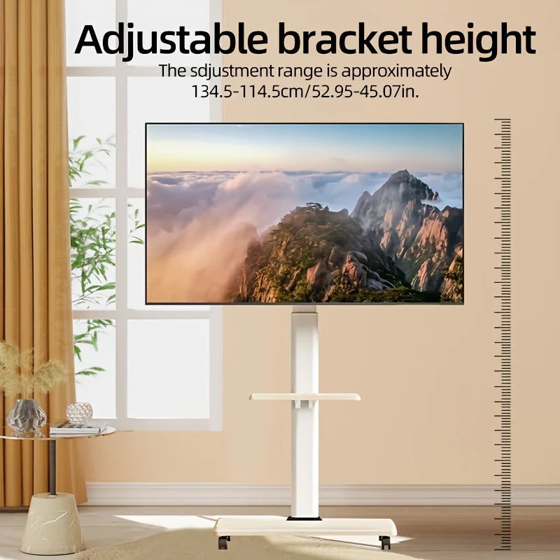 TV Mobile Stand Vertical TV Floor Brackets Trolley Stand Mobile TV Cart Floor Trolley For 26"-75" Television up to 99 lbs