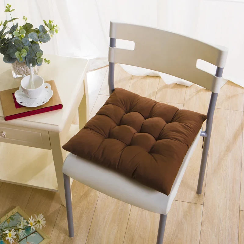 40x40cm Square Seat Cushion Indoor Seat Cushions Pillows with Ties Soft Comfortable Non Slip Chair Mat  for Office Desk YY098