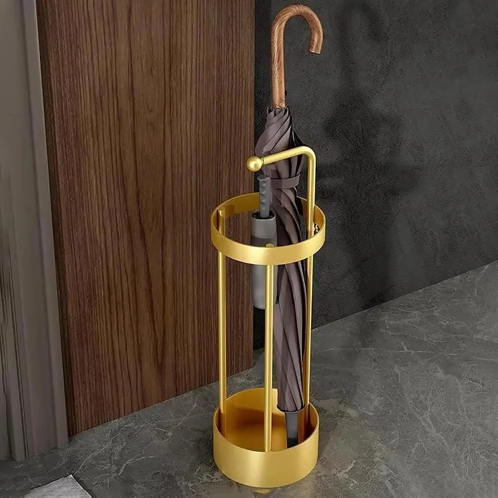 Gold/black Umbrella Stand, Space Saving & Rust Resistant, Modern Metal Umbrella Holder, Perfect for Home & Office Use