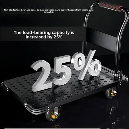 Heavy Duty Foldable Garden Cart Utility Wagon All Terrain Wheels Steel Dump Bed Hauling Mulch Firewood Plants Tools Carrito