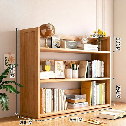 Household Goods Simple Desktop Bookshelf Dormitory Multi-layer Storage Rack Home Student DeskSolid Wood With Extraction Rack