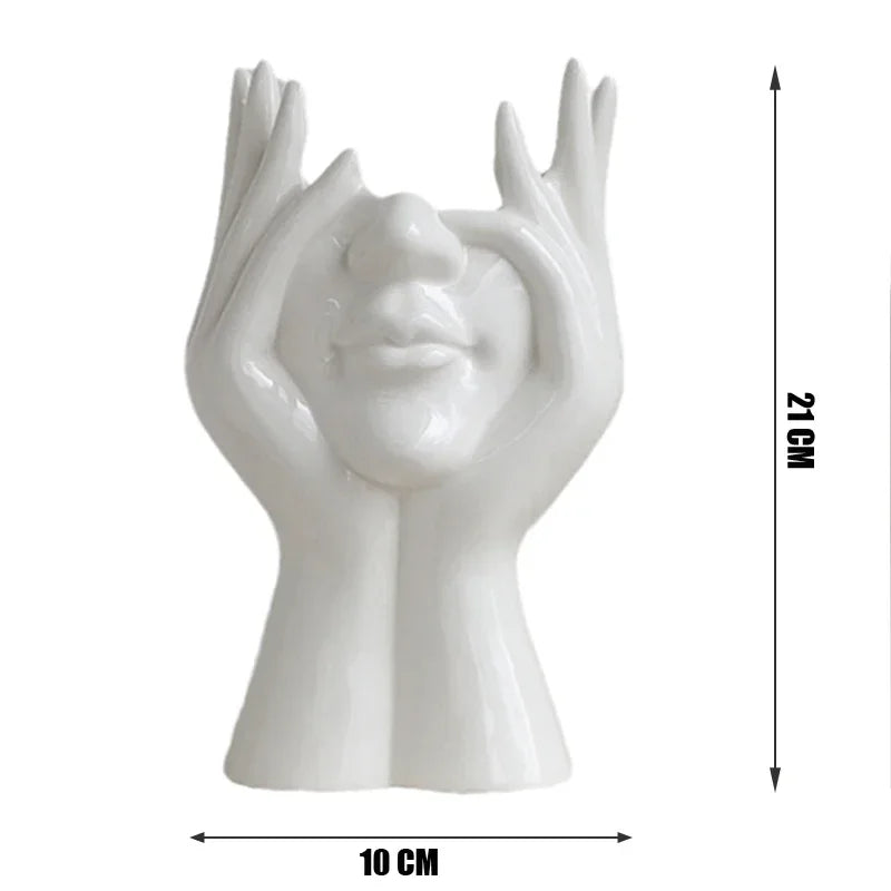 Nordic Style Flower Vase Morandi Geometric Vase Ceramic Art Crafts Bedroom Living Room Desktop Decoration Vase Decoration Home