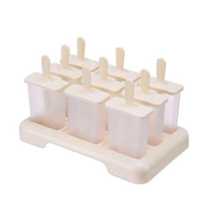 Ice Cream Popsicle Mold DIY Ice Cream Machine Homemade Ice Box with Plastic Stick Ice-lolly Mold Ice Cube Tray Kitchen Gadgets