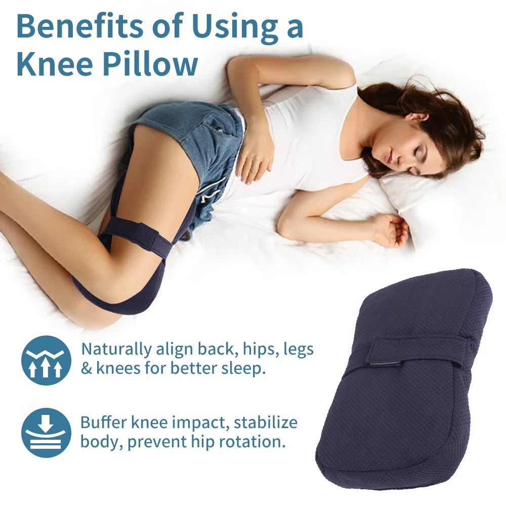 1 Piece Knee Pillow Ergonomic Side Pillow For Side Sleepers Back Legs Hips Joints Pregnancy Sciatic Neuralgia  Relief
