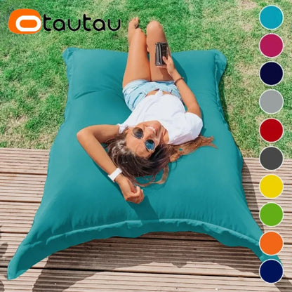 OTAUTAU Outdoor Bean Bag Pillowsac Cover Beach Swim Pool Floats Lounger Bed DD034【No Filler!Need To Buy Filler By Yourself !】