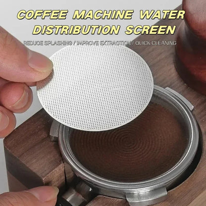 Stainless Steel Secondary Water Distribution Screen Coffee Machine Portafilter Basket Sintered  Uniform Extraction Filter Plate