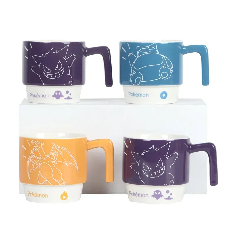 SHUNXIANG Pokémon Licensed Ceramic Mugs Snorlax Stackable Kawaii Anime Boy Girl Breakfast Milk Juice Cup Home Coffee Cup Gifts