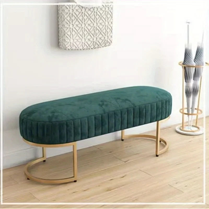 Nordic Fabric Ottomans Long Sofa Bench Luxury Home Creative Doorway Corridor Shoe Changing Stool Fitting Room Chair