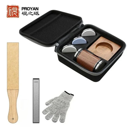 PROYAN - Rolling Knife Sharpener, Professional Sharpening Stones, Diamond, Ceramic and Wet Stones, DIY Sharpening System,
