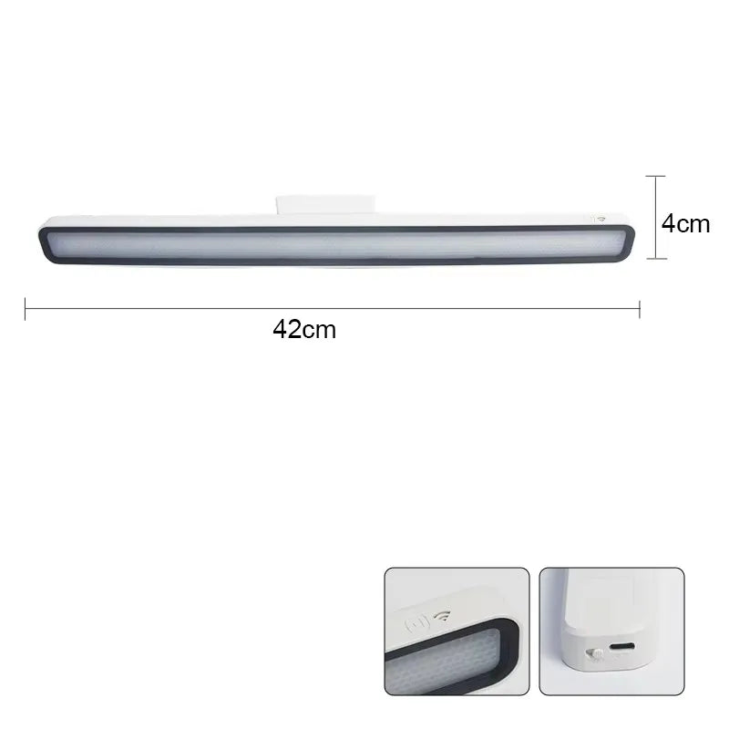 LED Desk Lamp USB Rechargeable Light Stepless Dimming Table Lamp Hanging Magnetic Bedroom Table Reading Rechargeable Night Light