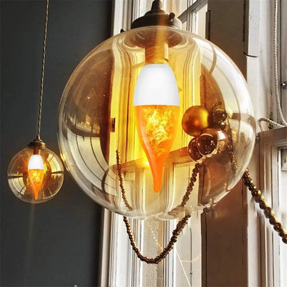 E14 LED Flame Light Bulbs 3 Modes Party LED Flame Effect Light Simulation Fire Lights Bulb Garden Decor Flickering Lamp
