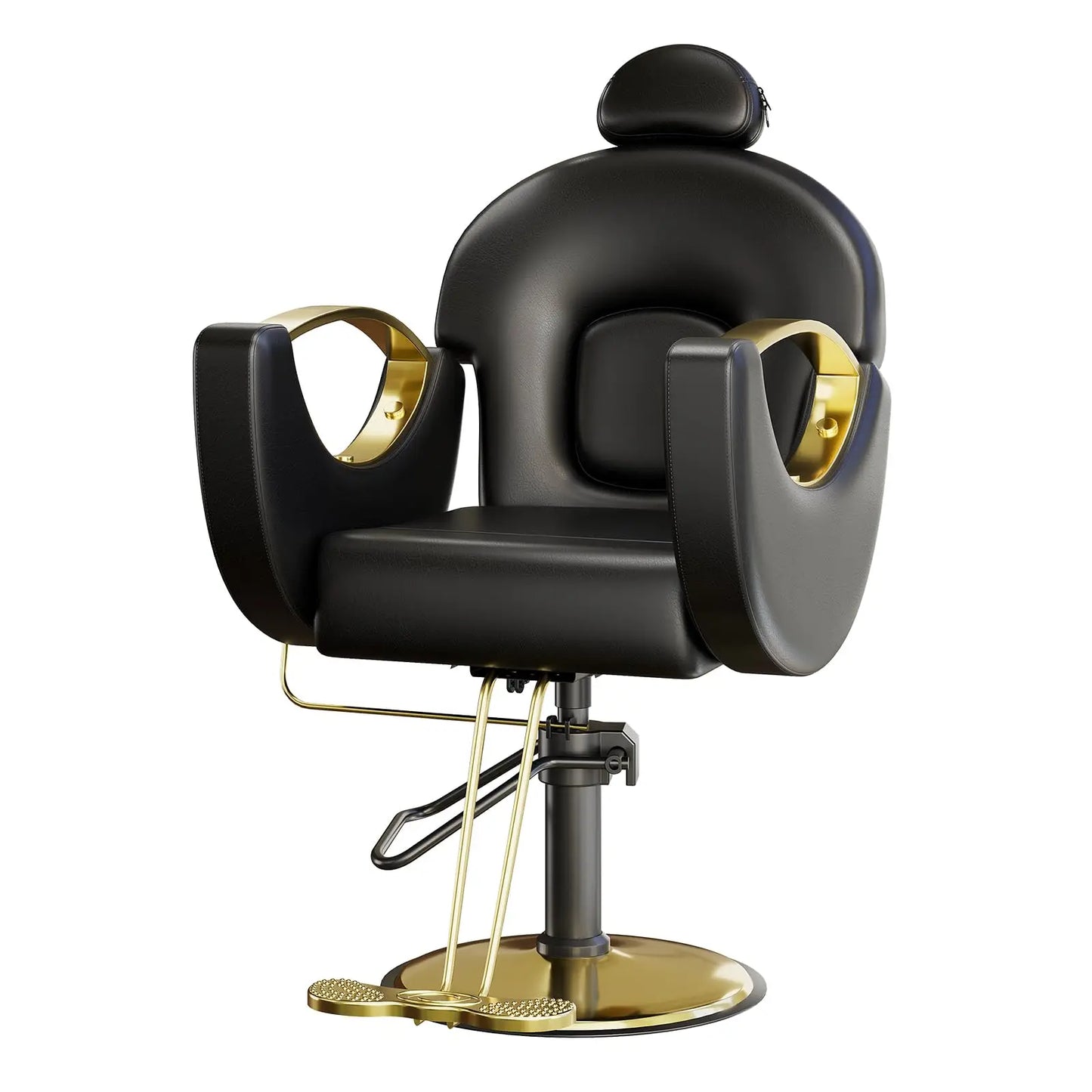 Commercial Barber Chair Reclining & 360° Swivel, Heavy Duty Hydraulic Salon Chair With Adjustable Height For Haircut Shampoo