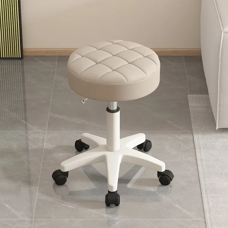 Massage stool Beauty salon stool Lifting rotating round stool Hair manicure Barber shop stool Round stool with wheels