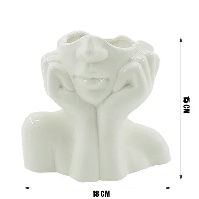 Nordic Style Flower Vase Morandi Geometric Vase Ceramic Art Crafts Bedroom Living Room Desktop Decoration Vase Decoration Home