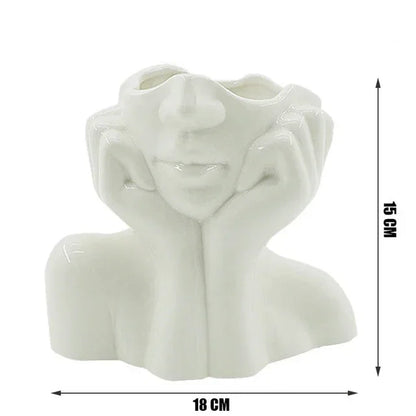 Nordic Style Flower Vase Morandi Geometric Vase Ceramic Art Crafts Bedroom Living Room Desktop Decoration Vase Decoration Home