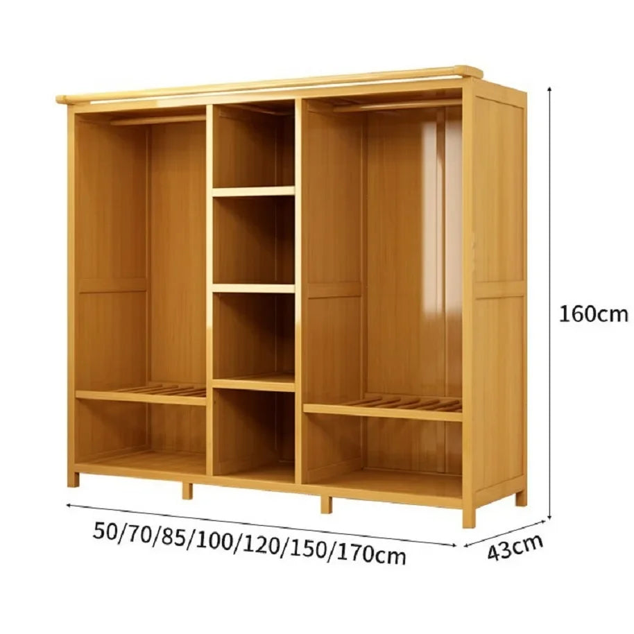 Simple wardrobe rental bedroom dustproof closet home economical multi-layer clothing storage rack