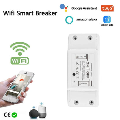 TUYA Basic WiFi Switch Relay Module DIY MINI Home Switch SmartLife APP Wireless Voice Remote Control Timer Switch Alexa