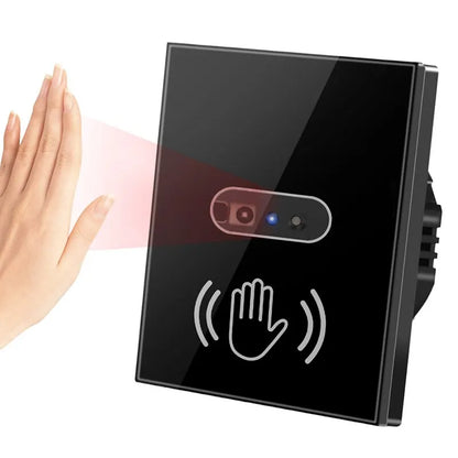 EU Infrared Wall Smart Light Switch No Need Touch IR Sensor Glass Screen Panel Infrared Human Body Detection Auto On Off