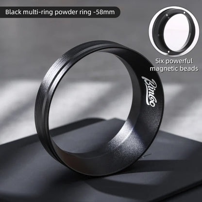 BINCOO 51mm 58mm Portafilter Dosing Ring, Magnetic Anti-Static Design for Strong Hold and Zero Coffee Spill During Prep