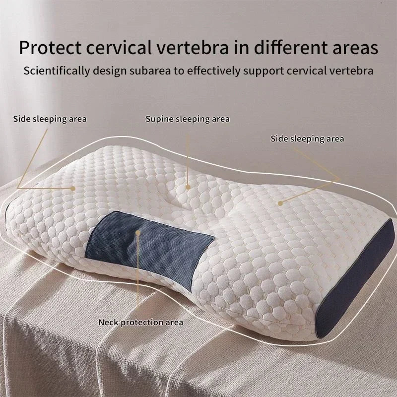 High Quality Washable Knitted Massage Pillow, Hypoallergenic Non-Collapse Neck Support Pillow for Better Sleep & Household Use