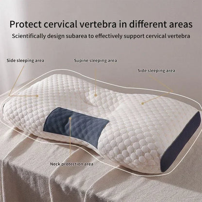 High Quality Washable Knitted Massage Pillow, Hypoallergenic Non-Collapse Neck Support Pillow for Better Sleep & Household Use