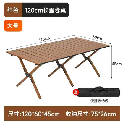 Outdoor Picnic Desk Lightweight Aluminum Table Sturdy Foldable Portable Folding Camping Table Garden Lawn Party Use Furniture