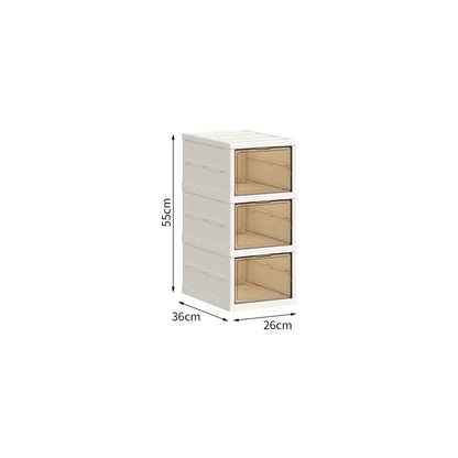 Household Goods Home Dust-proof  No Installation Foldable Transparent Folding Shoe Box, Large Capacity Shoe Storage Box