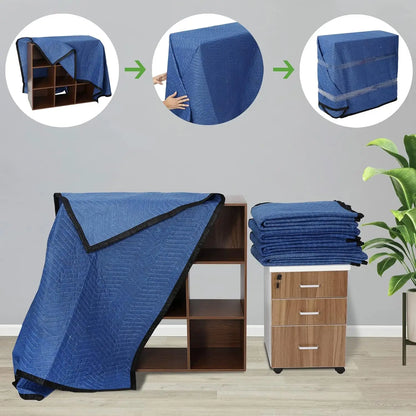 Heavy Duty Quilted Moving Blankets, 80’’x 72’’ Furniture Shipping Moving Pads, Padded Moving Blankets, Moving Supplies, 24 Pack