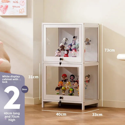 Figure cabinet with lock transparent Lego display cabinet household blind box ornament two-dimensional pain cabinet