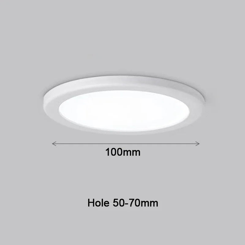 LED Panel Lights Ultra thin Ceiling Downlight 50mm to 200mm Cut Hole Adjustable Panel Light AC85-265V Indoor Lighting Lamp