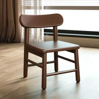 Solid Wood Backrest Chair Household Living Room Small Low Stool Dining Chair Non-Slip Children's Bedroom Shoe Change Stool