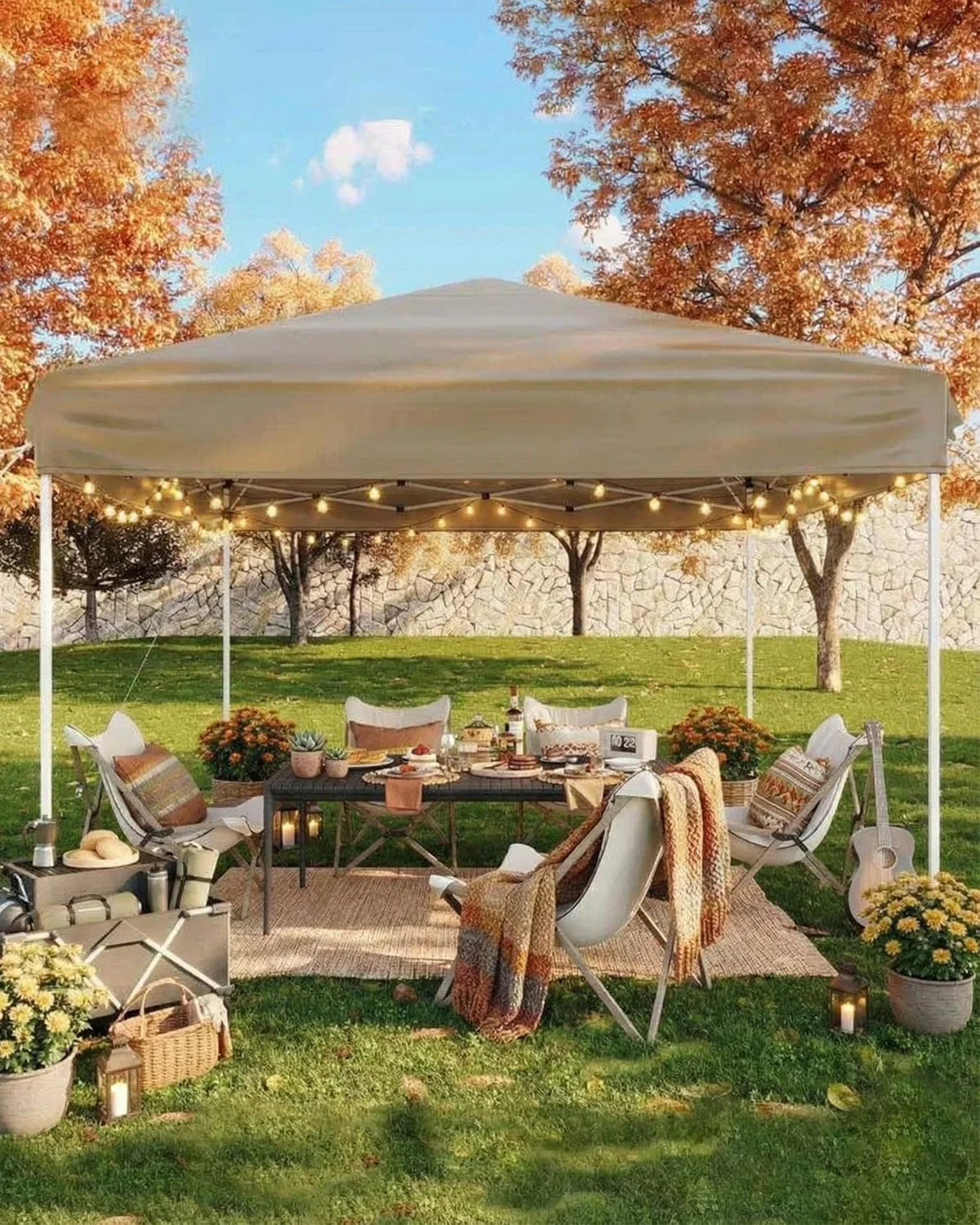 10x10ft Pop Up Canopy Tent, Outdoor Instant Shelter UV Protection Waterproof Sun Shade With Sandbags Carry Bag For Patio Party